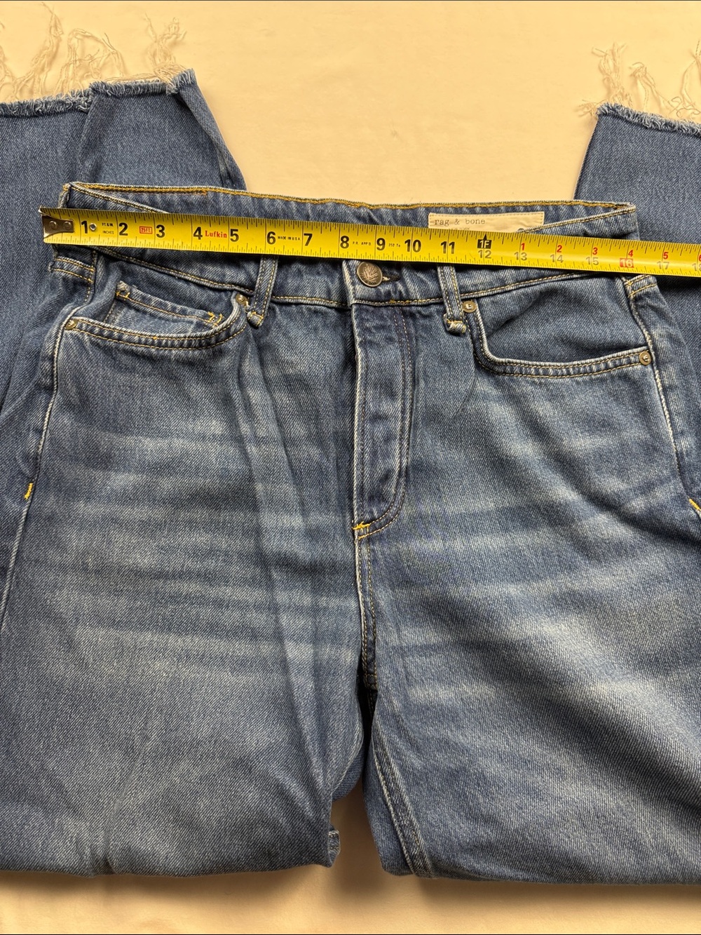 Rag and Bone sz 29 Blue Women’s High-Rise Straight Jeans - Picture 8 of 12